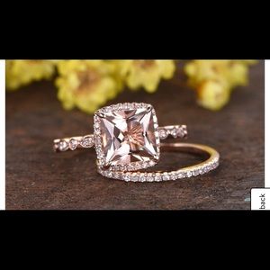 10k rose gold light pink ring